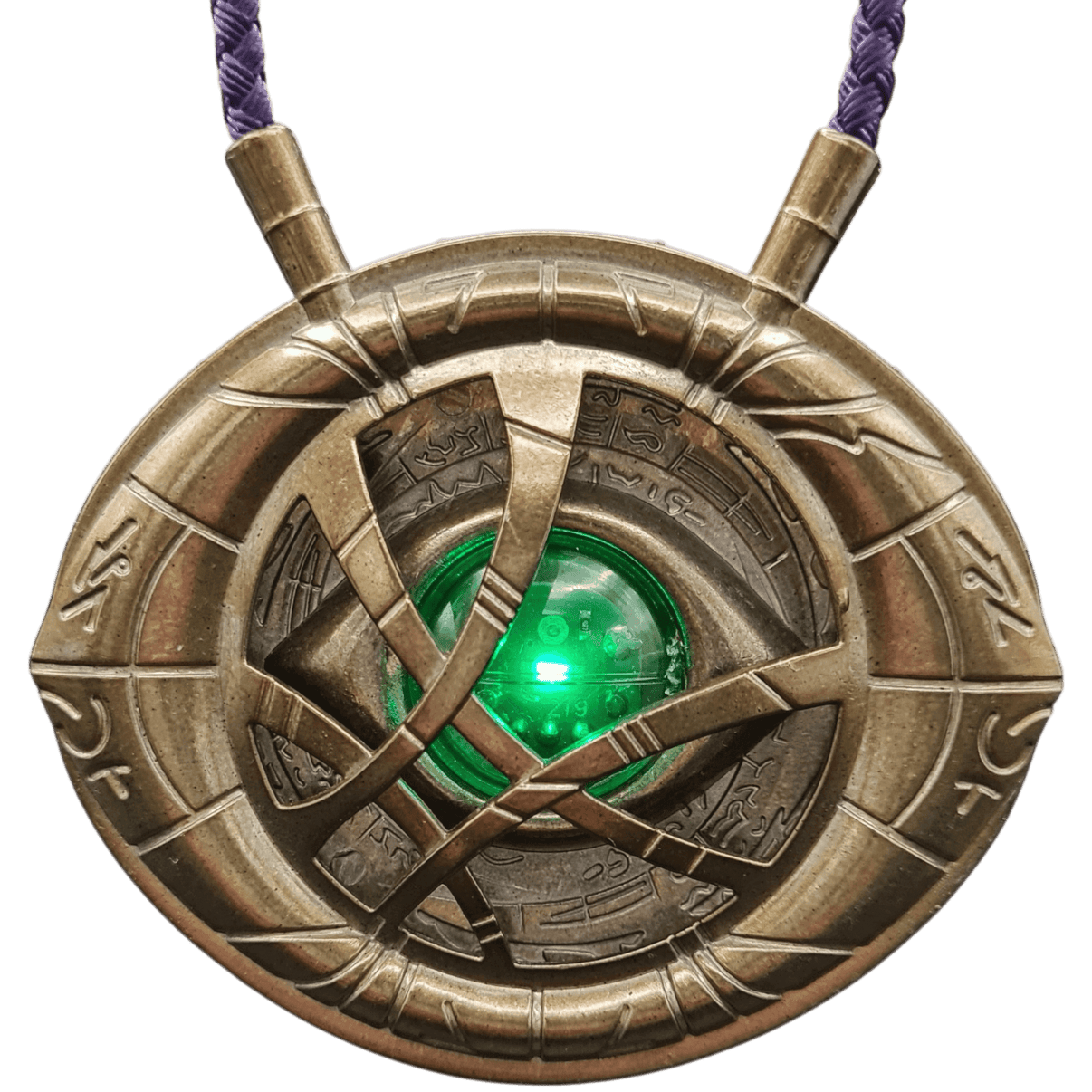 Doctor Strange Eye of Agamotto necklace front side.