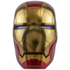 Iron Man Helmet MK5 Gold with transparent background