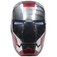 Iron Man Helmet MK5 Silver with transparent background