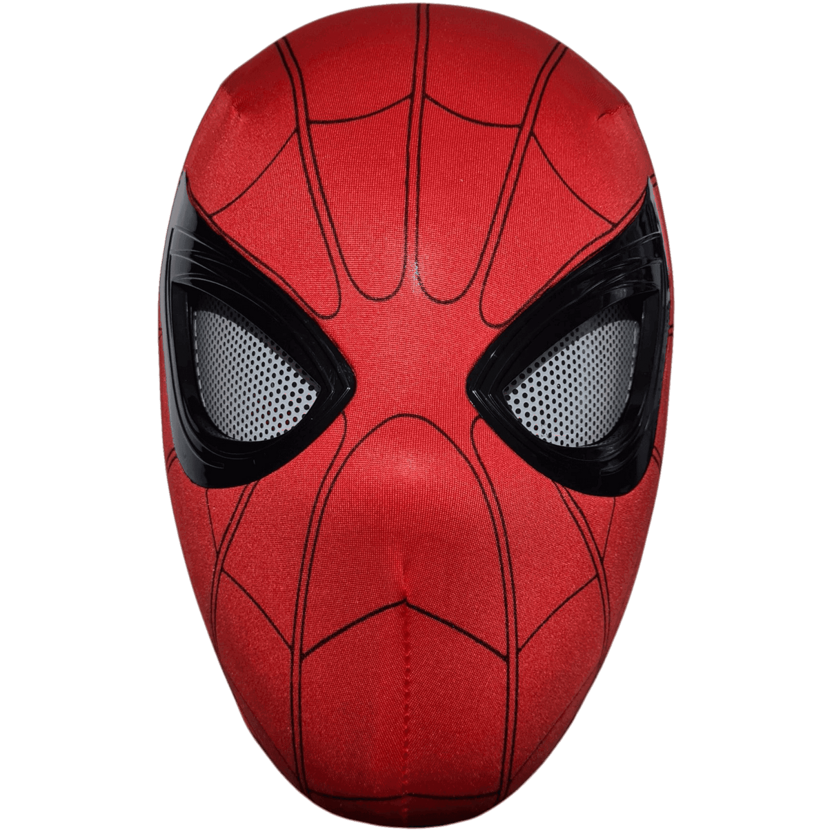 Spiderman mask with chin control on transparent background