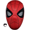 Spiderman mask with remote control on transparent background